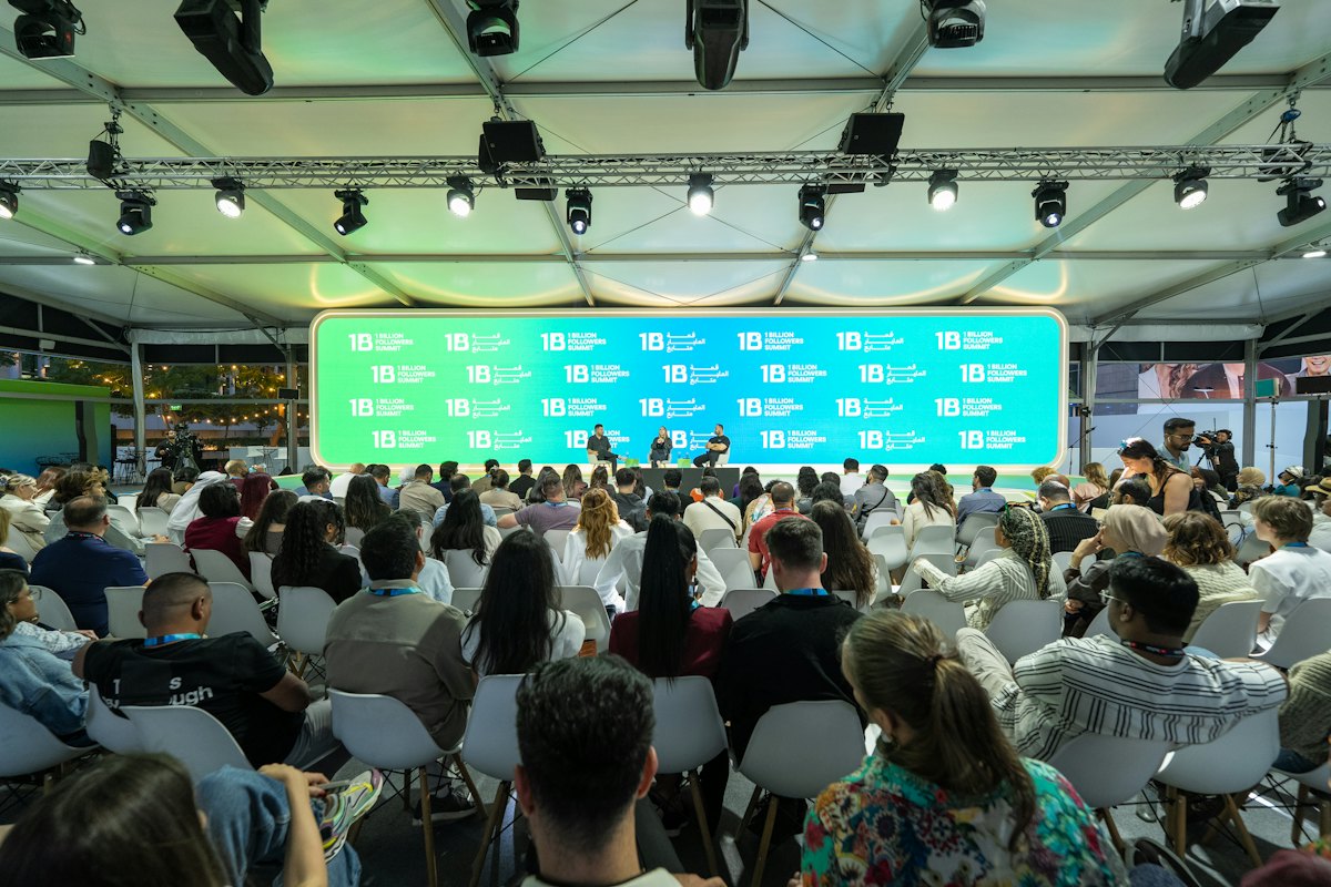 Audience at a large summit