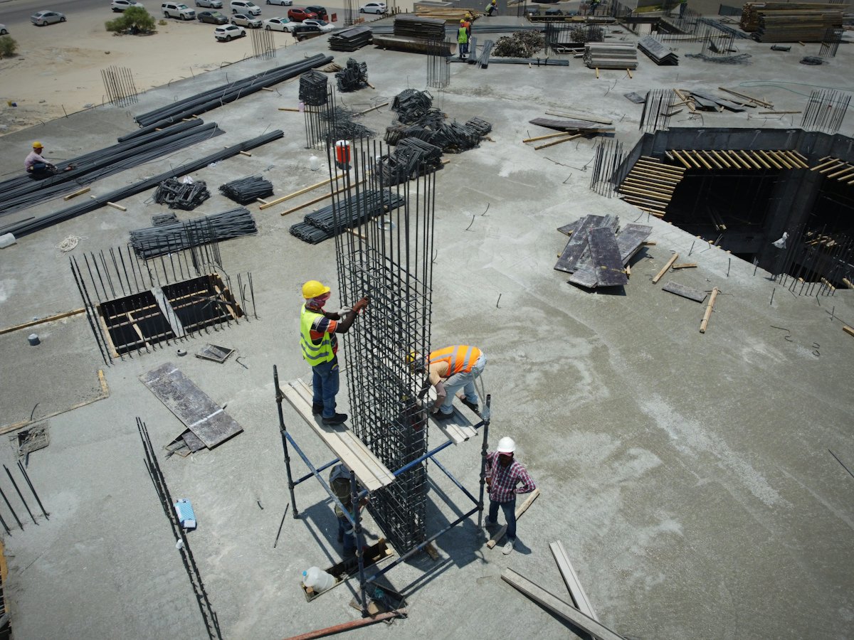 Engineers on a construction site