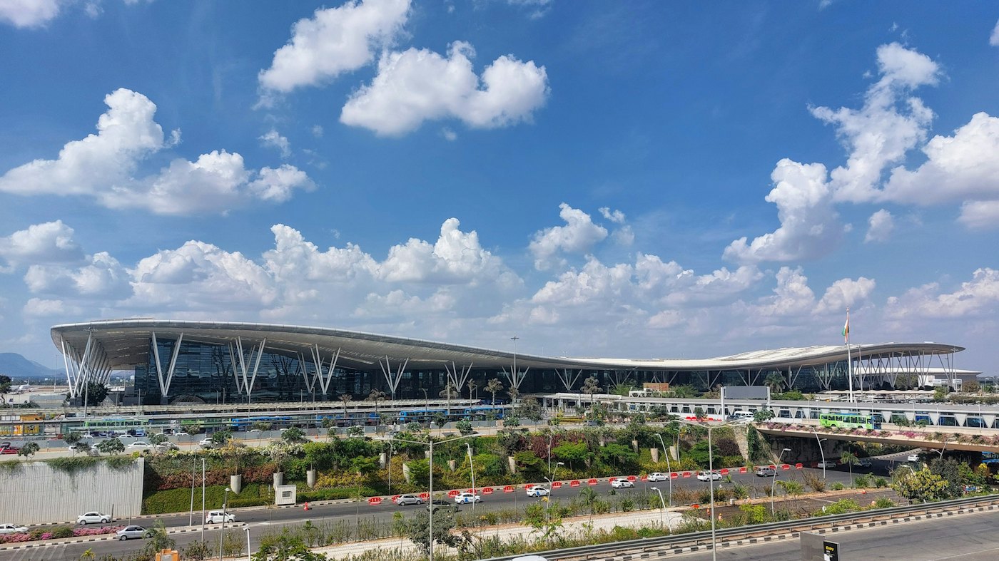 Modern airport terminal